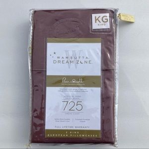 Wamsutta Dream Zone Pillow Cases King Pair 725 Thread Count Mauve Pima Cotton